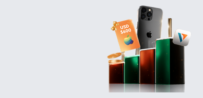 Торгуйте и получите продукцию Apple в качестве приза!